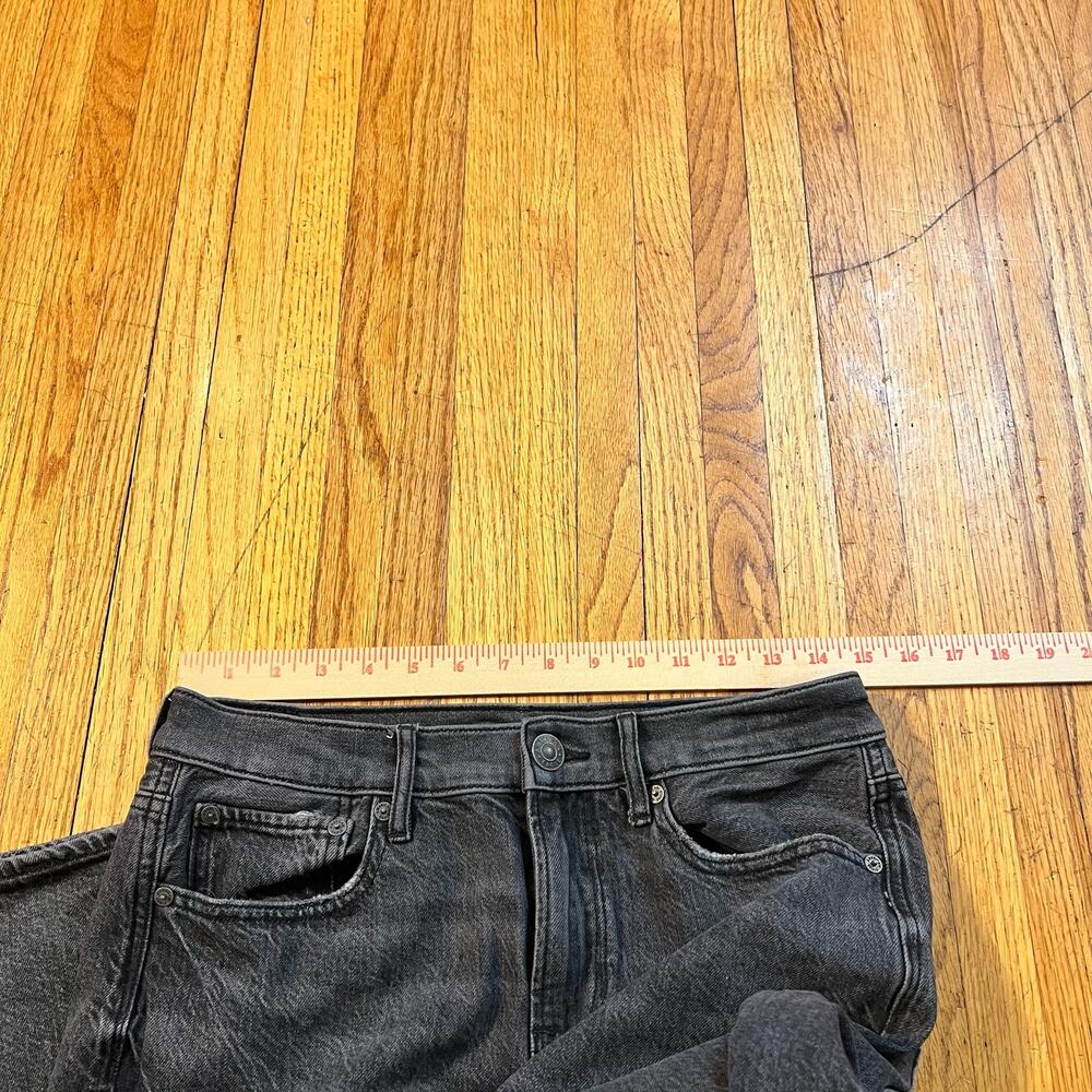 American Eagle Jeans Womens 6 Short Faded Black 90s So Stout Straight Pants - Picture 8 of 11